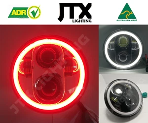 JTX, 1pr. LED Headlights, 5 3/4", Red & White Halo - Bild 1 von 10