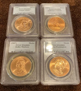 2007 US First Spouse medal set in PCGS MS 68RD 4 Coin Set - Picture 1 of 9