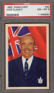 1963 Parkhurst #20 King Clancy HOF PSA 8 Toronto Maple Leafs - Picture 1 of 1