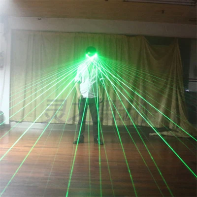 Green Light LED Laser Glasses Stage Lighting Show DJ Club Music KTV Party Props - Image 1 of 4
