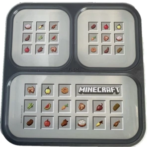 Zak! Minecraft 3 Compartment Bento Box, Lime Green and Grey, Pre-Owned - Picture 1 of 24