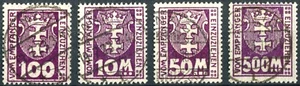 Ciudad Libre Gdansk Porto 1923 Nº 15,21 X,23,25 Sellado Michel 1240,00€ used - Imagen 1 de 4