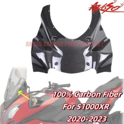 Real Carbon Fiber For BMW S1000XR 2020-2023 Front Headlight Windshield Fairing - Image 1 of 4