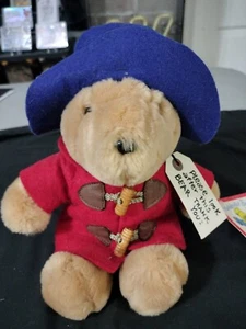 Vintage Paddington Bear Bambini Regali Sears con Etichette Rosso Blu Peluche Imbottito - Foto 1 di 7