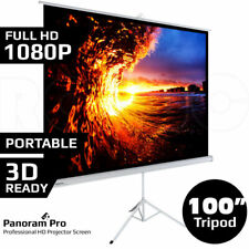100" Inch Portable Tripod Projector Screen Conference Presentation HD Projection
