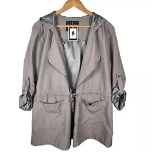Active USA Collection NWT Long Sleeve Lightweight Jacket w/Waist Tie Sz Large - Picture 1 of 8