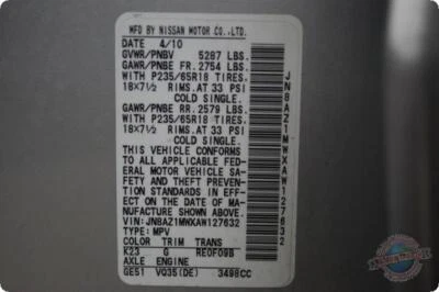 Used Tire Pressure Monitoring System (TPMS) Control Mod fits: 2010 Nissan Murano - Image 1 of 4