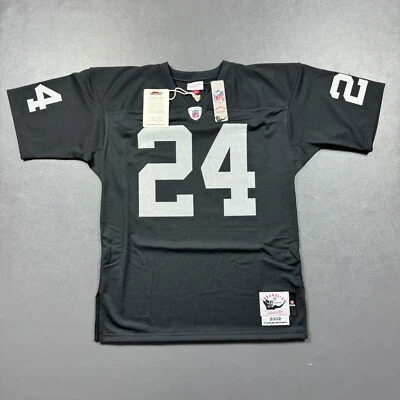 Camiseta deportiva 100 % auténtica Charles Woodson Mitchell Ness 2002 Oakland Raiders 60 4XL Foto 1 de 4