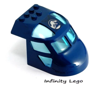 LEGO Dark Blue Helicopter Cockpit Front 6x8x4 Jurassic World Sticker 11293 60123 - Picture 1 of 3