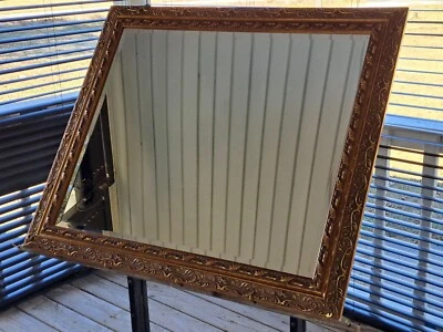 Espejo vidrio biselado marco dorado muy grande Foto 1 de 4