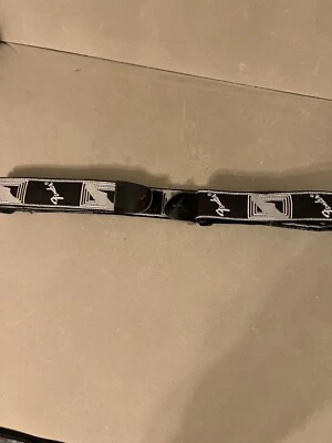 Correa de Guitarra Fender 2" Monograma con Logo Fender, Negro/Gris/Gris Foto 1 de 4