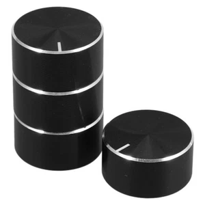 4 Pezzi Manopola Volume Tappo Amplificatore Manopole Ricambio Potenziometro Metallo - Foto 1 di 12