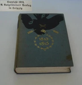 1912 ANTIQUE GERMAN BOOK ABOUT THE 1813 NAPOLEON WAR - Picture 1 of 12