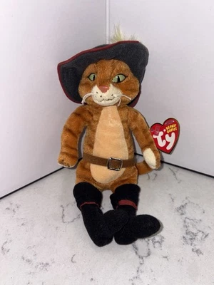 TY Beanie Baby Shrek el Tercer Gato con Botas 8" Peluche Dreamworks 2007 Foto 1 de 4