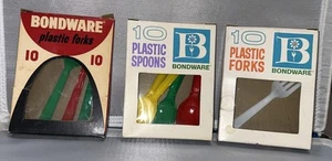 Vintage Bondware Plastic Ware -spoons Forks Continental Can Co Inc - Picture 1 of 14