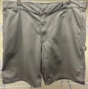 Pantaloncini Carhartt Rugged Flex Relaxed Fit Canvas Marrone Uomo Taglia 40, 11" Cucitura Interna Nuovi - Foto 1 di 7