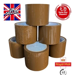 STARK BRAUN PAKET VERPACKUNG VERPACKUNGSBAND ROLLEN KARTON VERSIEGELUNG 75MM X 66M - Bild 1 von 1