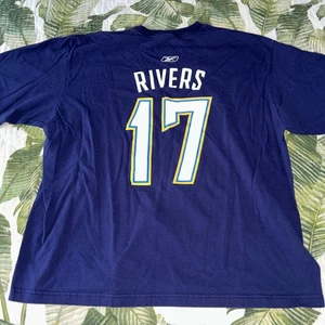 Reebok Philip Rivers San Diego Chargers FOOTBALL JERSEY T SHIRT NFL Size 2XL LA - Picture 1 of 4
