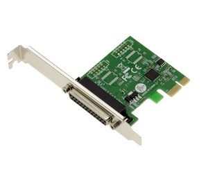 Tarjeta PCIE LPT PARALLELA IEE1284 DB25 - Bajo Alto Perfil - Chip ASIX - Imagen 1 de 5