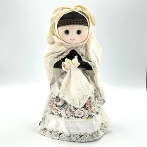 Vintage Tschechische Republik Puppe Zadruha Kunst 13 Zoll verdrahtet Handarbeit Nonne Jungfrau Maria - Bild 1 von 11