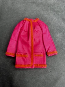 VINTAGE BARBIE SEARS ACTION ACCENTS GIFT SET CLOTHES PINK ORANGE VINYL COAT RARE - Picture 1 of 6