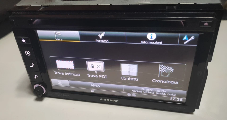 AUTORADIO ALPINE INE 920 DOPPIO 2 DIN CD MP3 BLUETOOTH USB DVD NAVIGATORE TOUCH - Immagine 1 di 4