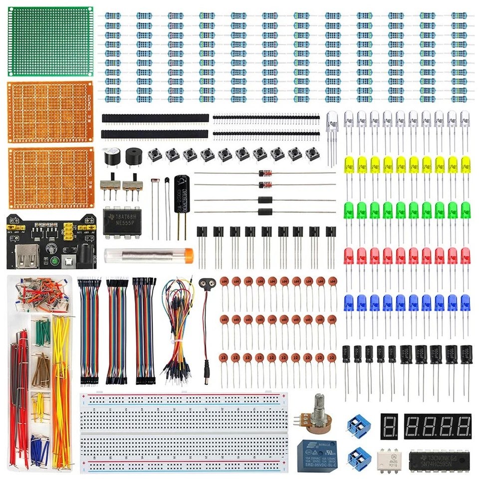 Electronics Component Fun Kit w/E-Book, Upgraded Electronic Starter Kit with ... - Image 1 of 4