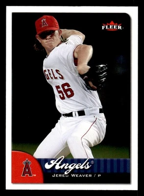 Tarjeta Fleer #180 Jered Weaver 2007 Los Angeles Angels Foto 1 de 2