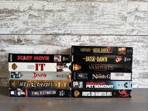Lot of 11 Horror/Thriller VHS Tapes 90s 00s Cult Classics IT, Haunted Hill Etc. - Picture 1 of 5