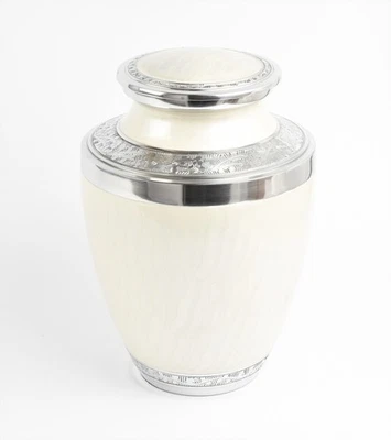 Elegant Aluminium Urn for Human Ashes – Hand Engraved Adult Cremation Keepsake - Image 1 of 3