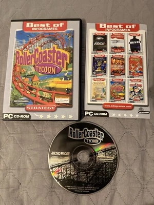 ROLLERCOASTER TYCOON 1 PC GAME CD ROM INFOGRAMES STRATEGY SIMULATION MICROPROSE - Image 1 of 3