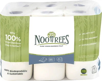 Nootrees Bamboo Toilet Tissue, Tree Free, 100% Biodegradable, Sustainable, Renew - Image 1 of 4