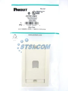 Panduit CFPE1IWY 1-Port Mini-Com Faceplate, Executive Series, Off-White ~STSI - Picture 1 of 3