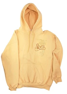 Felpa con cappuccio vintage Olivia Newton-John grafica grande gratitudine nuova - Foto 1 di 6