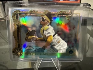 2025 Topps Holiday Chrome William Contreras Silver Refractor HC21 /499 - Picture 1 of 2