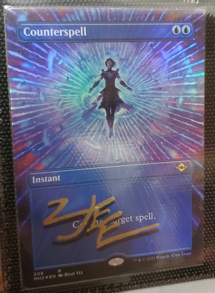 MTG FOIL Counterspell Borderless SHADOW SIGNED BY ARTIST - Image 1 of 1