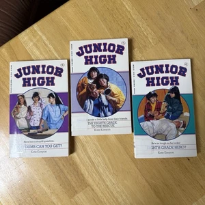 VTG Junior High Book Series by Kate Kenyon Lot of 3 Paperback YA Novels 4,5,6 - Foto 1 di 24