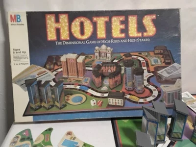 1987 HOTELS Milton Bradley Board Game Complete Vintage - Image 1 of 4