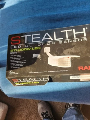 RAB Lighting Stealth STL200W Outdoor 200° Motion Sensor 1000w 120v White - Image 1 of 4