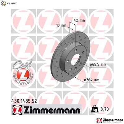 2x BRAKE DISC 430.1485.52 FOR VAUXHALL ZAFIRA/Mk/II CORSA ASTRAVAN/IV MERIVA - Image 1 of 4