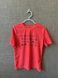 Gap Kids Boys Red Surf Emoji Rash Guard Size S (6/7) - Picture 1 of 3