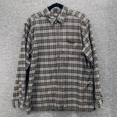 Eastern Mountain Sports Mens Shirt L Hiking Thick Flannel Work Shirt Thick Plaid - Image 1 of 4