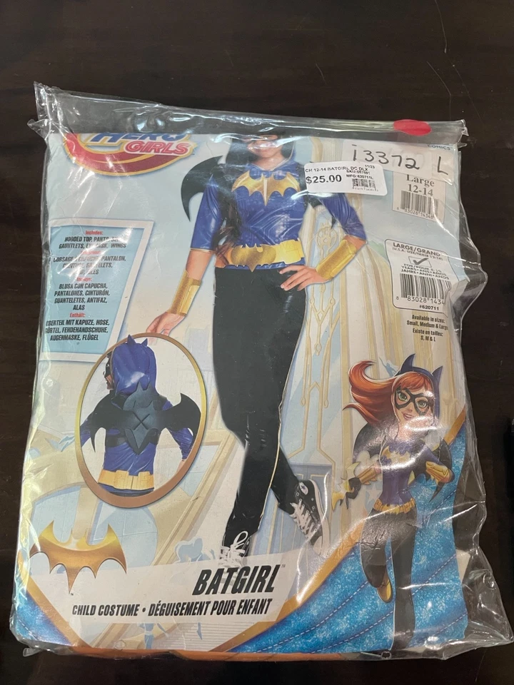 DC Super Hero Girls Batgirl Costume Child Large - Image 1 of 1