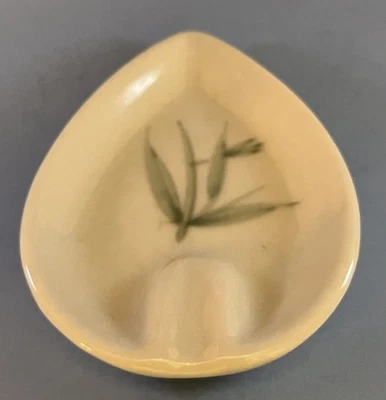 Winfield USA Bamboo Ashtray Vintage MCM Small Single Teardrop Shape 3.75 Inch - Image 1 of 3