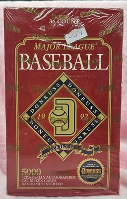 Donruss Serie 2 1992 béisbol caja de cera sellada de fábrica 36 paquetes Cal Ripken automático Foto 1 de 4