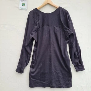 Cos Short Blouson Dress Women Size M Black Cotton Balloon Long Sleeve Pockets - Picture 1 of 12