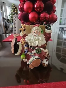 Fitz & Floyd 2004 Santa's Sweets Music Box Plays Jolly Old Saint Nicholas - Picture 1 of 4