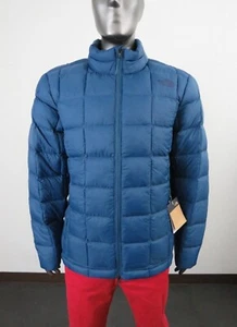 NWT Mens The North Face Thermoball Super Insulated Full Zip Puffer Jacket Blue - Picture 1 of 13