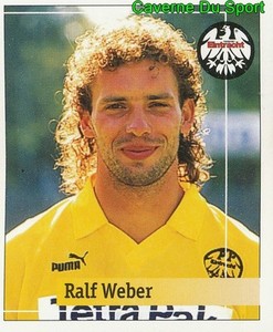 114 RALF WEBER GERMANY EINTRACHT FRANKFURT STICKER FOOTBALL 1995 PANINI