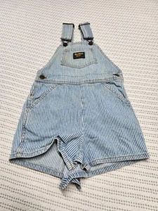 Vtg Oshkosh B'Gosh Kids Denim Bib Overalls Vestbak Hickory Pin Striped size 4T - Picture 1 of 8